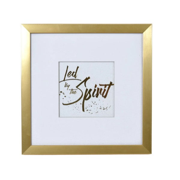 Gold Framed Led by the Spirit 14"X14"