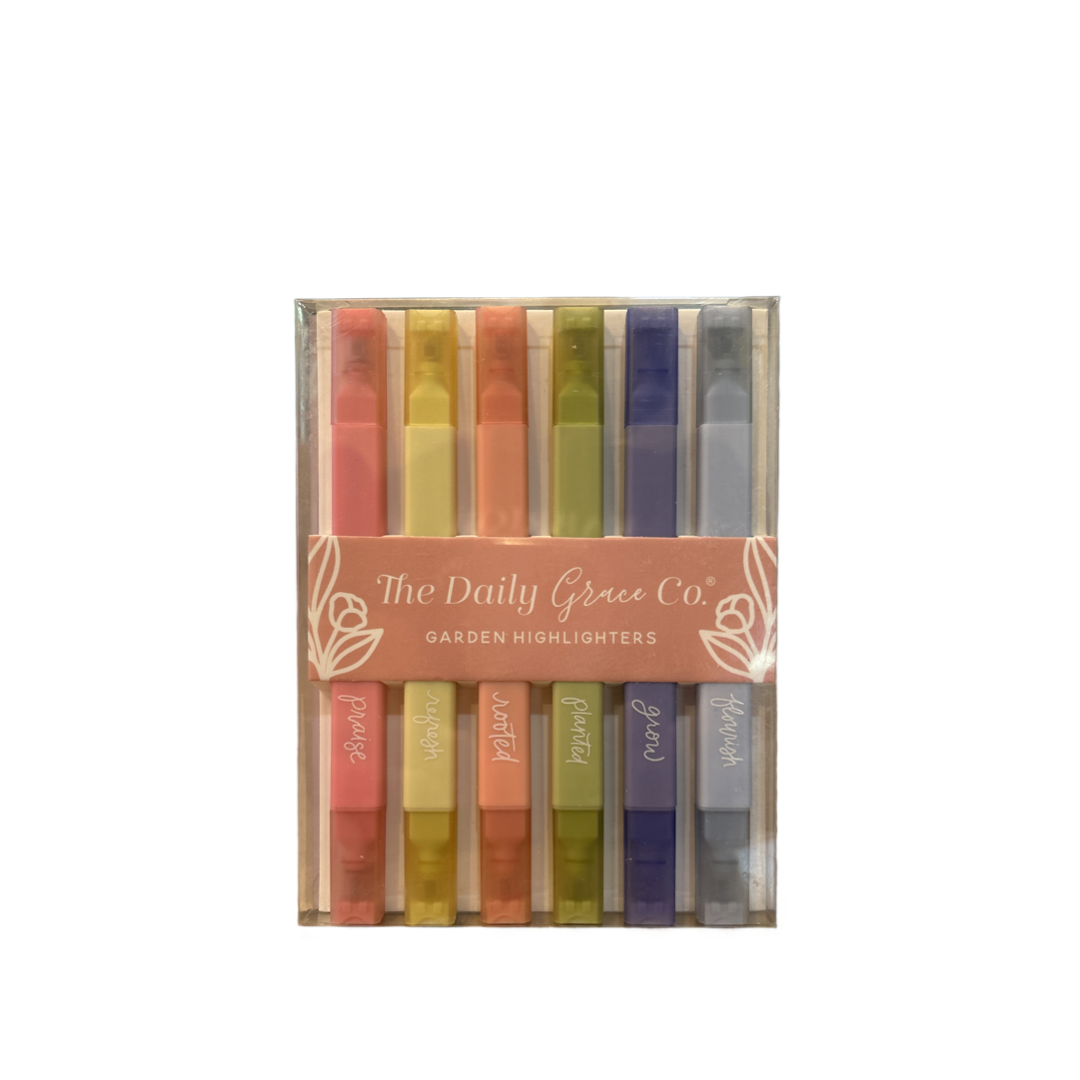 Set of highlighters with 'The Daily Grace Co.' branding on a white background