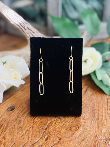 Gold Paperclip Earrings